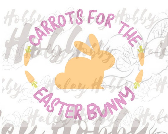 Download Easter Bunny Carrot Plate SVG Easter Cut File Digital ...