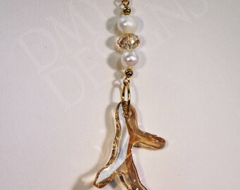 Golden Coral Branch Necklace