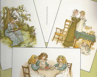 Kate Greenaway Postcards Book with 24 Full-Color Ready-to-Mail Cards