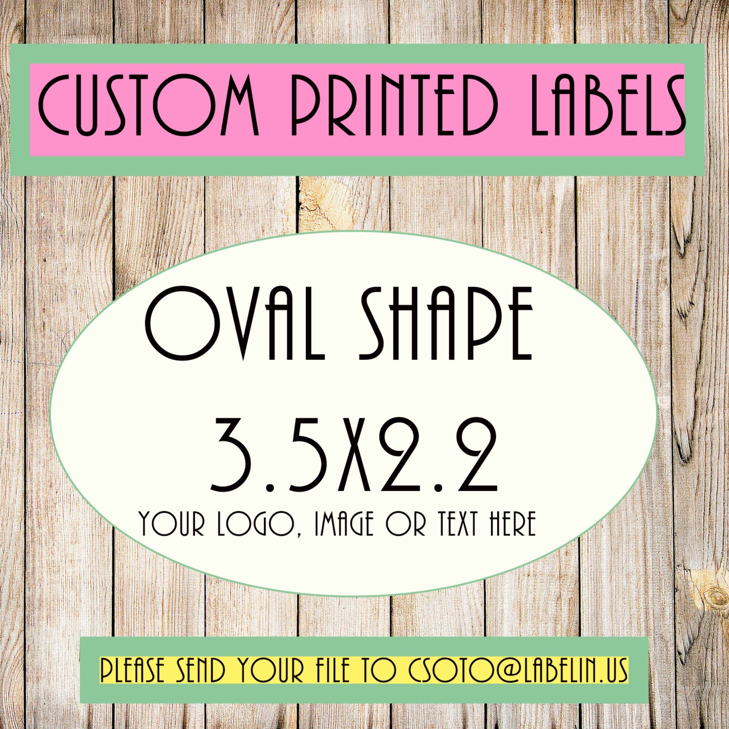 oval shape3.5x2.2 custom labels custom labels custom