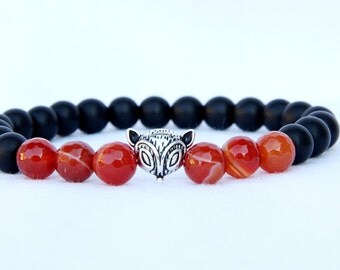 gift for her valentines day gift boho Jewelry boho Bracelet fox Jewelry fox Bracelet agate Jewelry agate Bracelet agate Jewelry