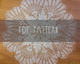 Crochet doily pattern, table decoration, round table doily - PDF - instant download
