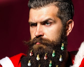 Beardaments Beard Ornaments Ugly Christmas Party Christmas Ornament Beard Baubles Christmas Decoration Beard Art Beard Bling Pack of 12