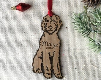 Goldendoodle personalized Christmas Ornament - labradoodle - custom pet gift for dog lover - pet remembrance gift - puppy's first Christmas