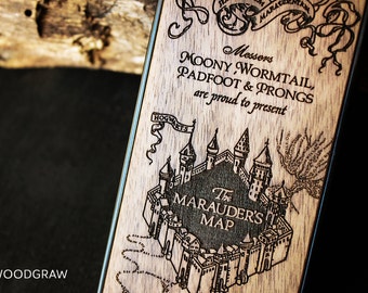 Harry Potter Marauders map iphone 7 case 6S wooden gift Plus iphone 6 case, wood iphone 7 case, womens gift, gifts for men, husband gift