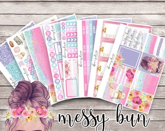 Messy Bun and Getting Stuff Done || Planner Stickers Kit