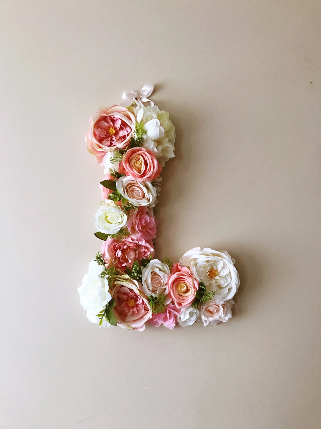 Flower Letters, Woodland nursery, Floral decor, Personalized wall art, Baby shower gift, Artificial silk flower letters, Photo prop