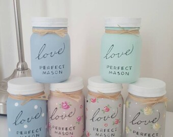 Hand Painted Mini Mason Jar Candle
