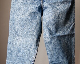 Vintage Georges Marciano for Guess Acid Wash Denim Ankle Zip Jeans Size 32