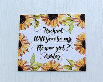 Asking flower girl puzzles, Will you be my flower girl puzzle, Flower girl proposal puzzle, Flower girl Invitation, Invitation puzzle