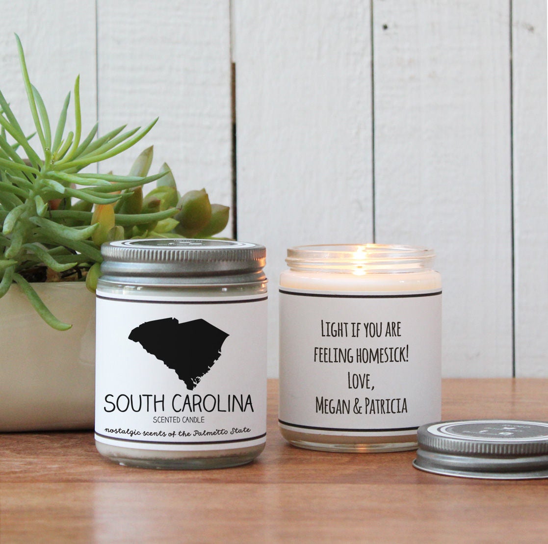 South Carolina Scented Candle Homesick Gift Feeling