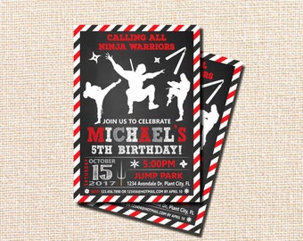 Ninja Invitation, Ninja Birthday Invitation, Ninja Birthday, Karate party invitation, Ninja Birthday Party Invitation, Karate invitation