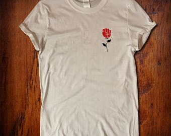 Feminist Pocket TShirt, Girl Power, Riot Grrrl Shirt, Rose Shirt, Anti Trump, Girl Power Shirt, Not My President, Pocket Tee, Feminist Shirt