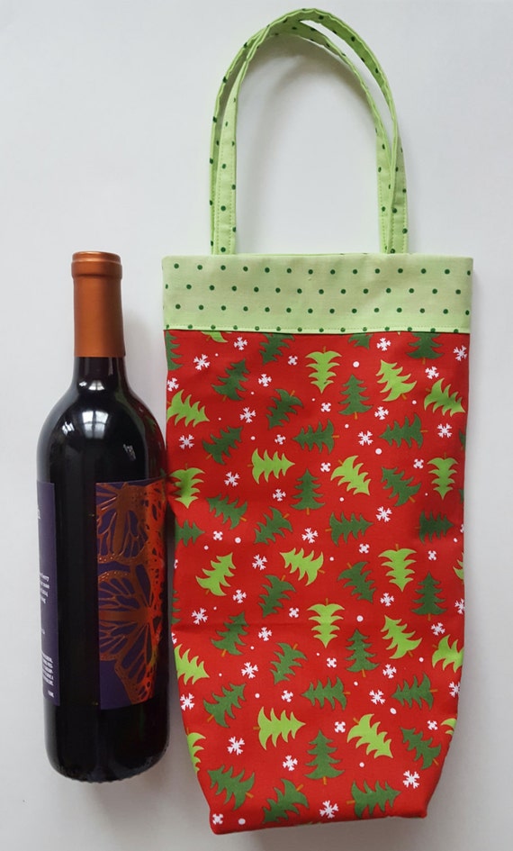 christmas wine tote