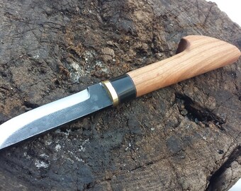 Handmade custom scandi knife edc O2 bushcraft forest outdoor