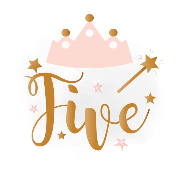 Download 5th Birthday SVG clipart baby girl Birthday crown Birthday