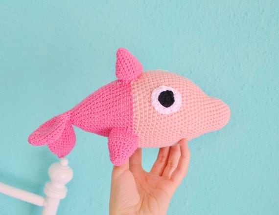 Dolphin amigurumi stuffed Dolphin amigurumi gift for