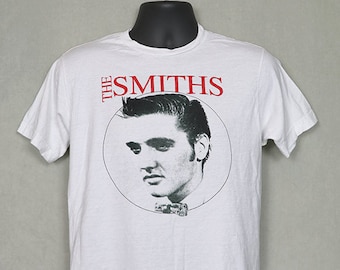 The Smiths t-shirt, vintage rare white tee shirt, Morrissey, 1980s 80s New Wave, Shoplifters of the World Unite