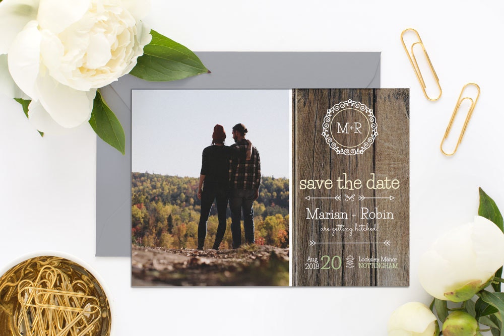 Rustic Save the Date Template Printable Custom 5 x 7