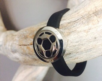 Aromatherapy Wristband, Essential Oil Bracelet, Essential Oil Diffuser Wristband, Scent Locket Scent Diffuser, Watch style Soccer Ball