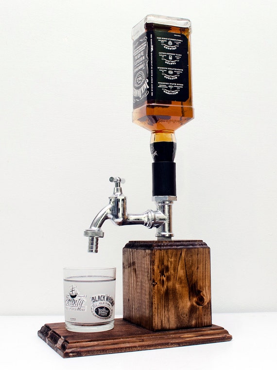 Handmade Wooden Liquor Dispenser Whiskey by SteamVintageWorks