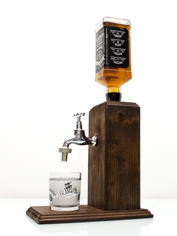 Handmade Wooden Liquor Dispenser Alcohol by SteamVintageWorks