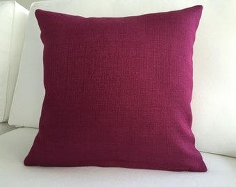 Bordeaux Pillow Cover 17" x 17", Decorative Pillow, Home Decor, Purple Pillow, Accent Pillow, Throw Pillow, Modern Pillow, Purple Pillow