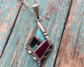 Vintage Native American Pendant/Necklace, Vintage Necklace, Native American Jewelry, Native American Necklace, Native American Pendant