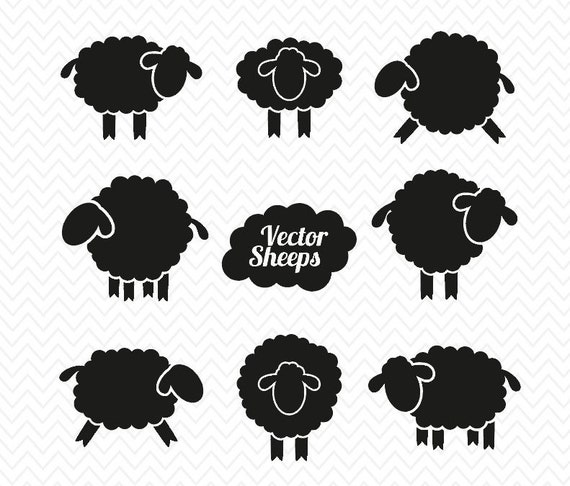 Sheep bundle Silhouette Cricut Explore Sheep dxf png eps