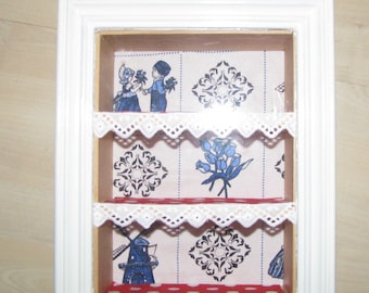3D wall cabinet/display case Cabinet Dutch Glory Delft blue
