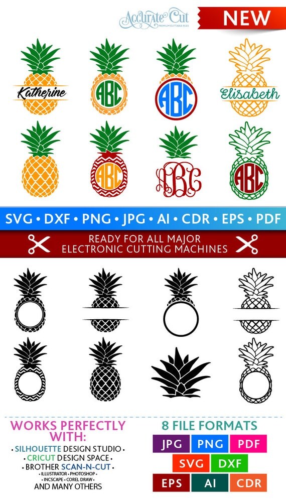 Download Pineapple Svg Pineapple Monogram Frames Svg Pineapple Frames