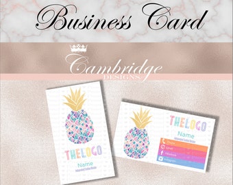 Foil Pineapple Inspired By LuLaRoe Business Cards - Home Office Approved Fonts and Colors Business Card, Digital