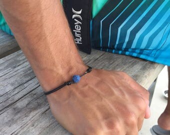 Lava Stone Bracelet For Her Lava Rock Jewelry for Men Lava Bracelet For Him Lava Bead Bracelet Mens Basalt Bracelet Leather Bracelet for him