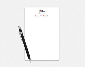 Crayon Notepad - Personalized Teacher Notepad - Teacher Gifts - Crayon Stationery - Crayon Notepad for Teachers