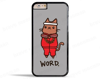 Samsung Galaxy S7 Case Word Break Dance Cat 80s Hip Hop Music Lover Gift Idea Cute Cat iPhone 7 Case iPhone 7 Plus Case