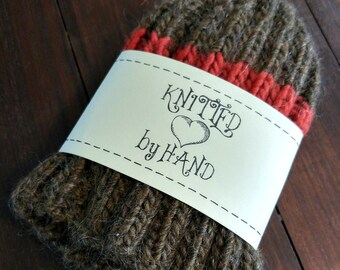 Printable PDF KNIT Dishcloth Label Wrappers - Knitted by Hand with a Heart for Handmade Wash Cloths or Knitted Crafts