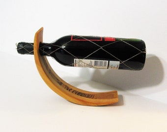 Amazing Balancing Wine Bottle Holder Made Of Five Woods