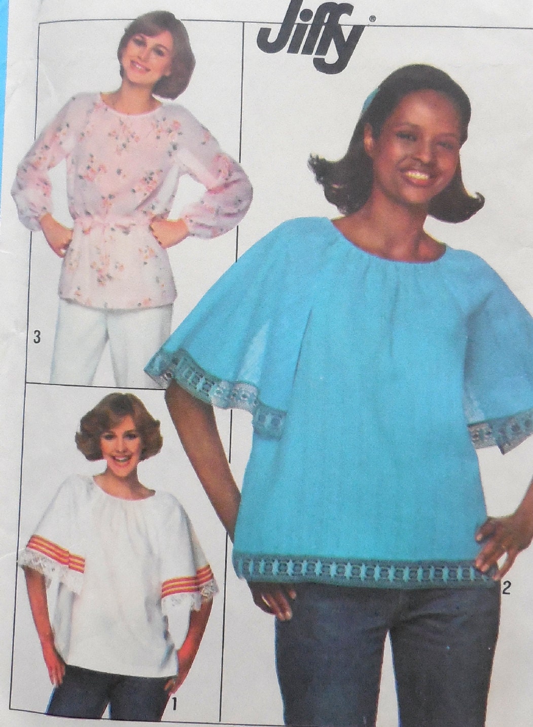 Simplicity 8206 - Easy Sew Boho Tops - Cool 1970s Style - Jiffy Vintage ...