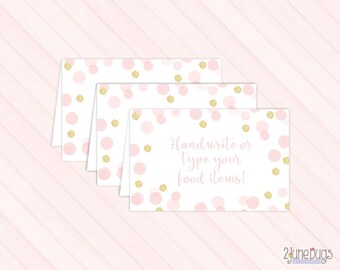 Boho Floral Printable Food Tent Cards Place Cards Floral DIY