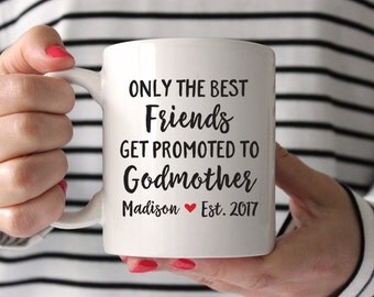 Godmother Gift for Best Friend Gift for Godmother Mug Pregancy Reveal to Best Friend Pregnancy Announcement Personalized Pregnancy Reveal