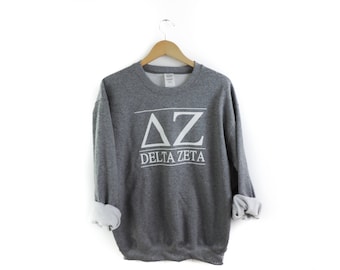 New Delta Zeta Stripe Crewneck Sweatshirt // Size S-2XL // You Pick Color