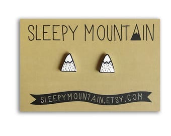 Mountain Earrings - Mountain Peak Stud Earrings