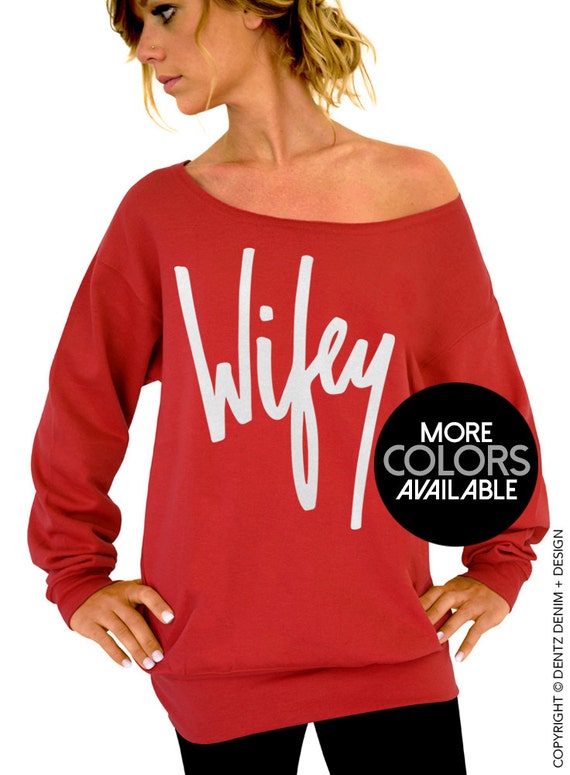 Graffiti Wifey Sweatshirt Slouchy Oversized Sweatshirt
