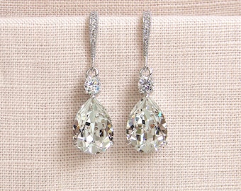 Crystal Bridal earrings Wedding jewelry Swarovski Crystal Wedding earrings Bridal jewelry, Crystal Drop Bridal Earrings