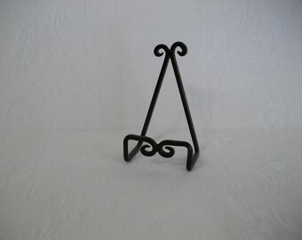 Coaster Holder / Black Wrought Iron Coaster Holder / Coaster Stand / Decorative Coaster Holder / Plate Stand / Plate Easel / Plate Hanger