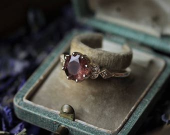 Antique Engagement Ring, Moissanite Engagement Ring, Solitaire Engagement Ring, Old Mine Cut Diamond Ring, Recycled Diamond Ring, Under 1000