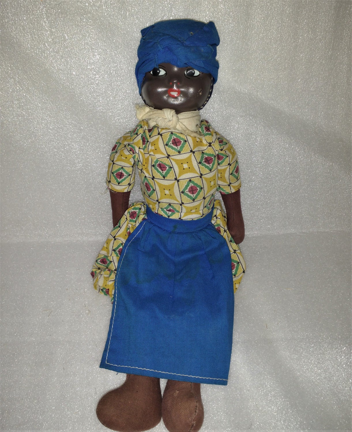 Vintage Black Mammy 1940's Doll African by suburbantreasure