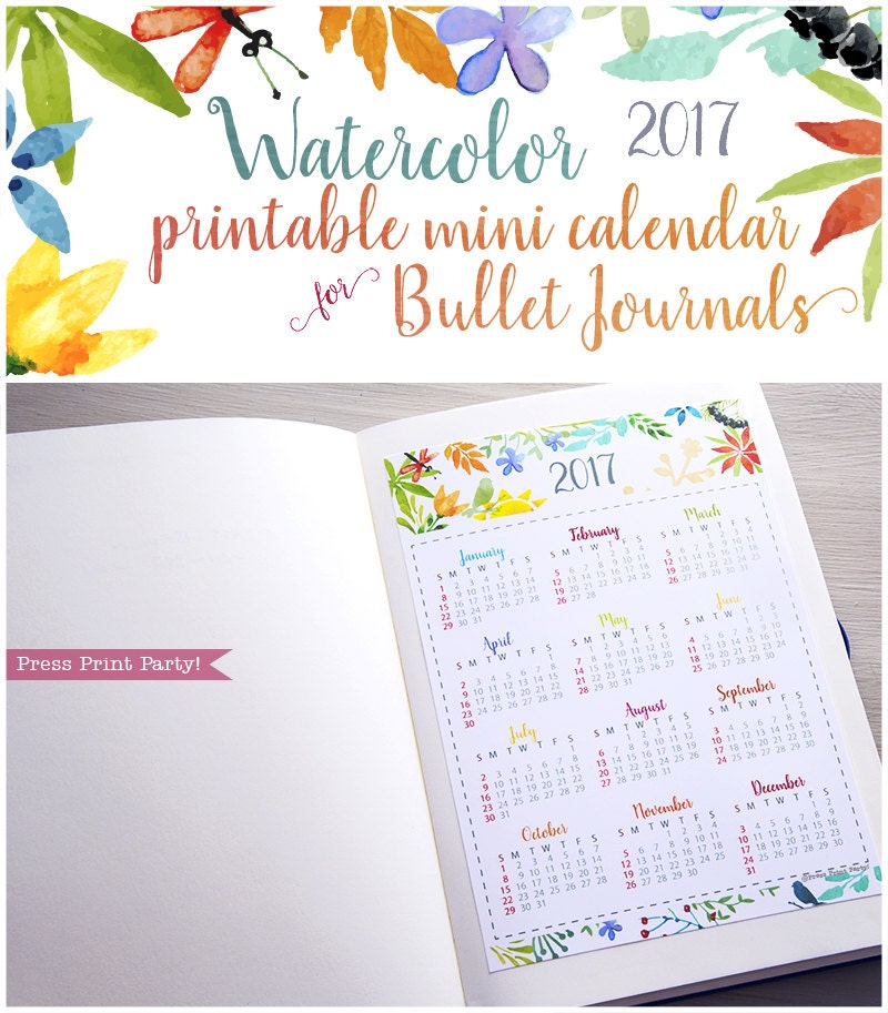 bullet journal mini calendar