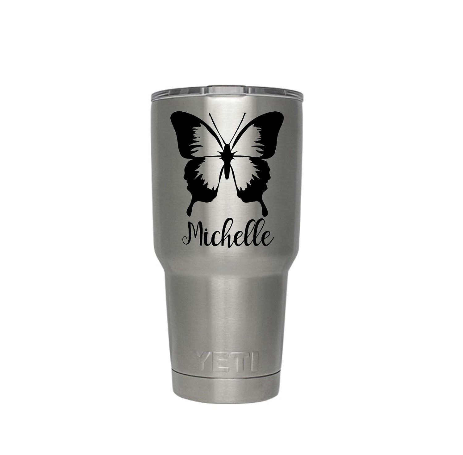 Personalized Tribal Butterfly Yeti Decal Personalized