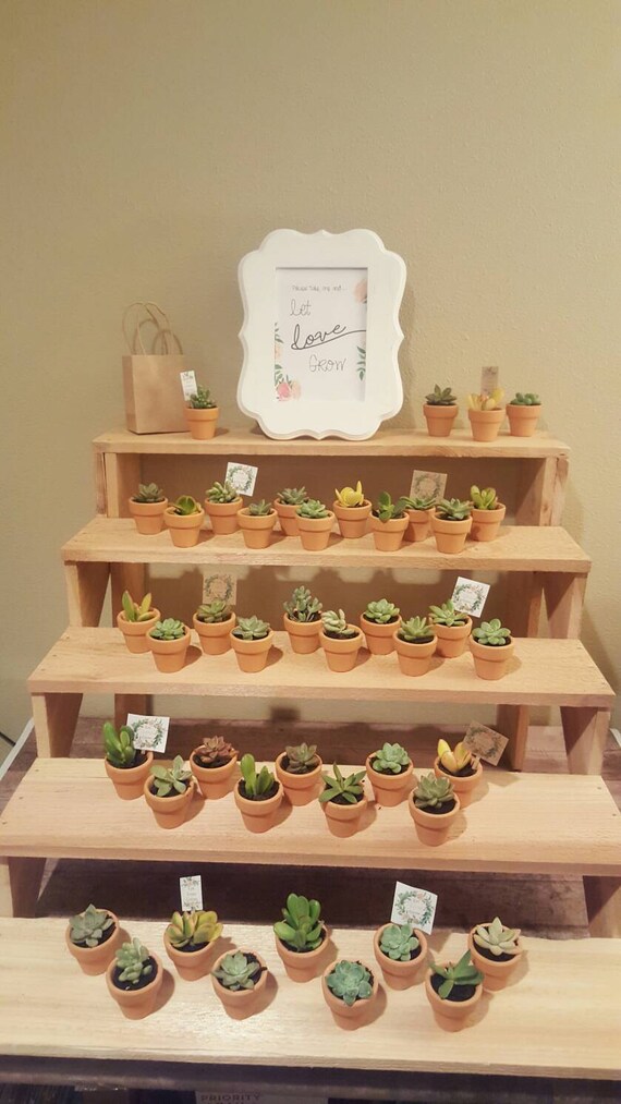 Cupcake Stand Large 5 Tiered Rustic Wooden by